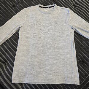 Fila Essentials Men's Lightweight Gray Long Sleeve Shirt Size Small